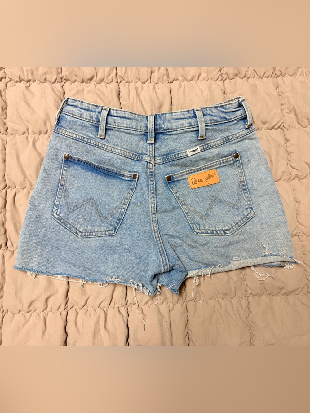 Wrangler Light Wash Denim Cutoff Shorts
